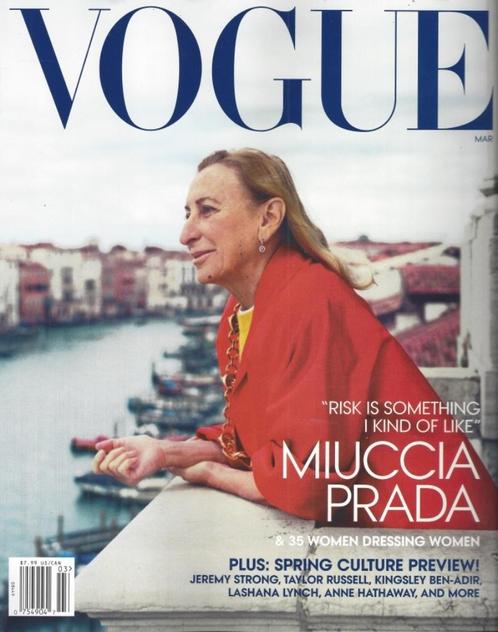 Vogue US March 2024 - Amerikaanse Vogue Maart 2024, Livres, Journaux & Revues, Comme neuf, Glossy, Envoi