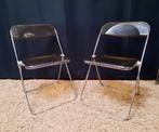 Plia stoel 2X Anonima Castelli - Giancarlo Piretti, Huis en Inrichting, Ophalen, Gebruikt, Twee, Bruin