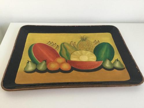 Mooi kleurrijk koperen dienblad Mexicaans handwerk, Antiek en Kunst, Curiosa en Brocante, Ophalen