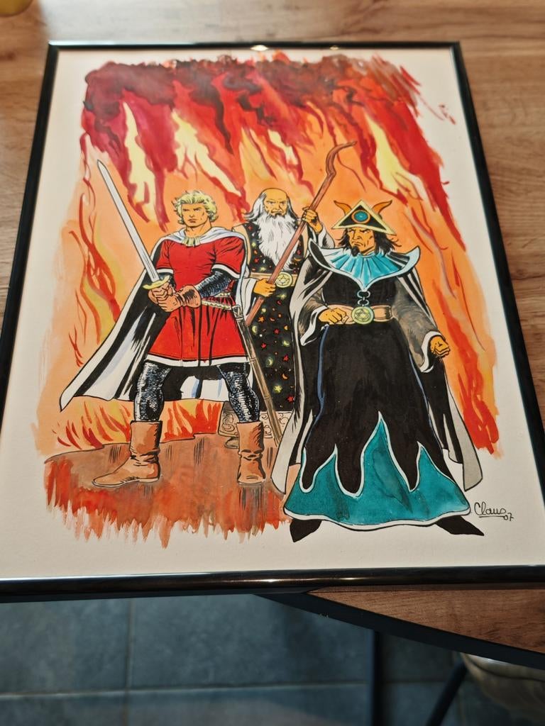 Tekening rode ridder, Ophalen