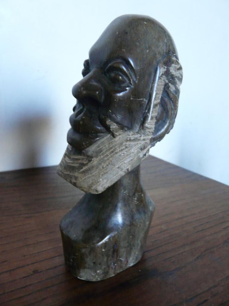 tête africaine en pierre de savon, Antiquités & Art, Enlèvement ou Envoi