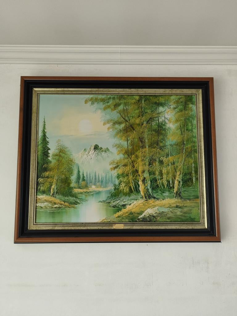 Antieke kader met houten frame galerie Rembrandt Quidousse, Ophalen