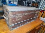 Ancienne boîte en bois avec bords en métal marron, Maison & Meubles, Accessoires pour la Maison | Coffres, Enlèvement