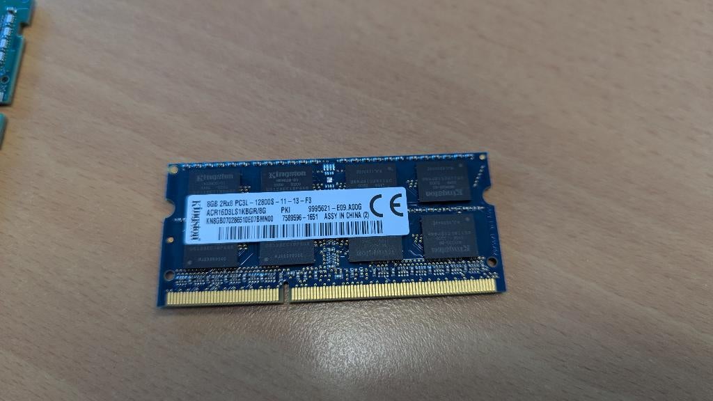 Kingston 8GB  DDR3 SO-DIMM, Computers en Software, RAM geheugen, Gebruikt, 8 GB, DDR3, Ophalen of Verzenden