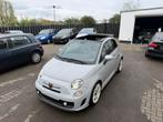 Abarth 500C 1.4 T-Jet — Cabrio — 100.000km — GARANTIE, Auto's, Abarth, Zwart, 4 cilinders, Cabriolet, Leder