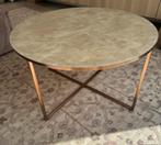 Ronde salontafel marmerlook met Roségoudkleurig frame, Moins de 50 cm, Rond, 50 à 100 cm, Comme neuf