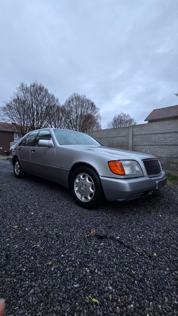 Te koop: Mercedes S-Klasse SE280 W140 (1993) – 155.000 km, Auto's, Automaat, Zwart, Leder en Stof, Open dak