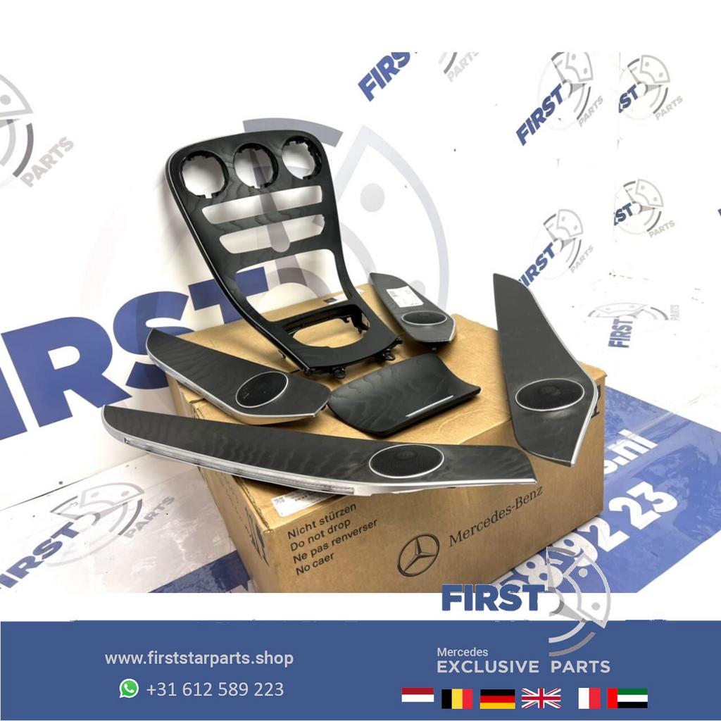 W205 AMG MIDDENCONSOLE + INTERIEUR LIJSTEN SET zwart ESSEN H, Gebruikt, -, Ophalen of Verzenden, -