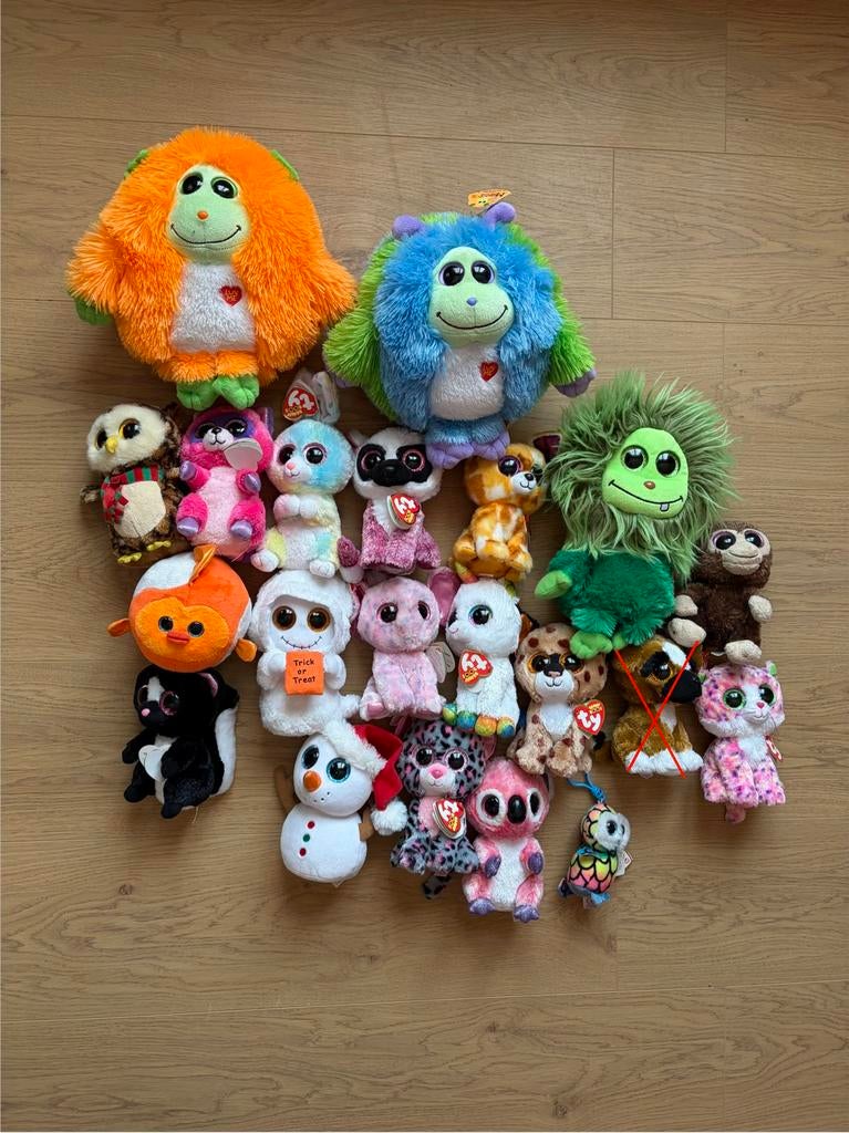 21 TY knuffels met tags, Overige karakters, Overige typen, Ophalen of Verzenden, Meerkleurig