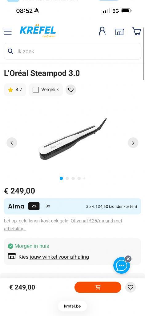 Steampod, Handtassen en Accessoires, Uiterlijk | Haarverzorging, Nieuw, Krultang of Stijltang, Ophalen