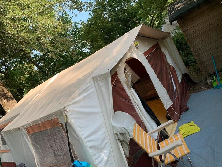 Opvouwbare caravan van canvas, Caravans en Kamperen, Vouwwagens, Jamet, tot en met 6, Overige kleuren, Aanwezig, Ophalen