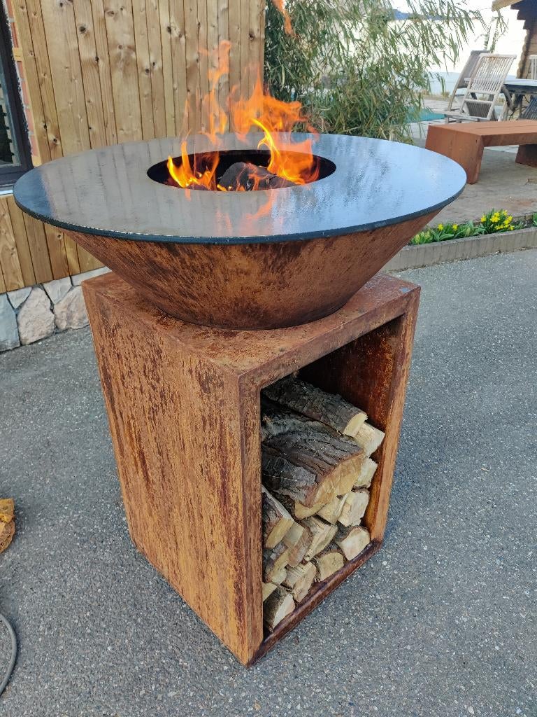 NIEUW: plancha bbq cortenstaal, Tuin en Terras, Ophalen, Nieuw