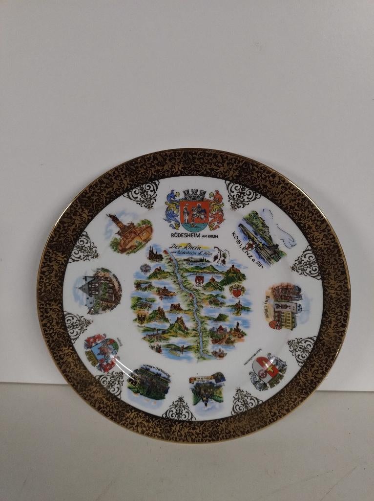 Porseleinen bord Rüdesheim am Rhein - Bavaria, Ophalen of Verzenden