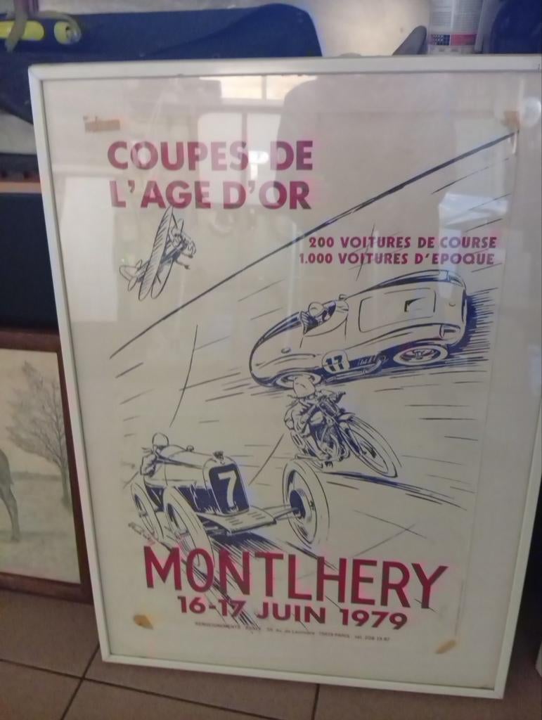 Oude Affiche jaren1979 auto motor, Verzamelen, Ophalen