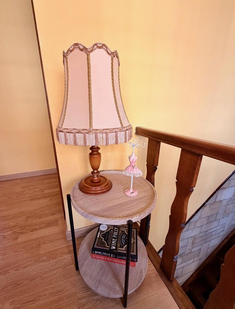 Grande lampe vintage élégante lumière douce – ambiance cosy, 50 tot 75 cm, Vintage, Ophalen of Verzenden, Zo goed als nieuw