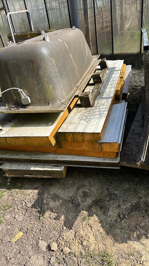 Gratis sandwichpanelen 8cm, Ophalen, Zo goed als nieuw, IJzer