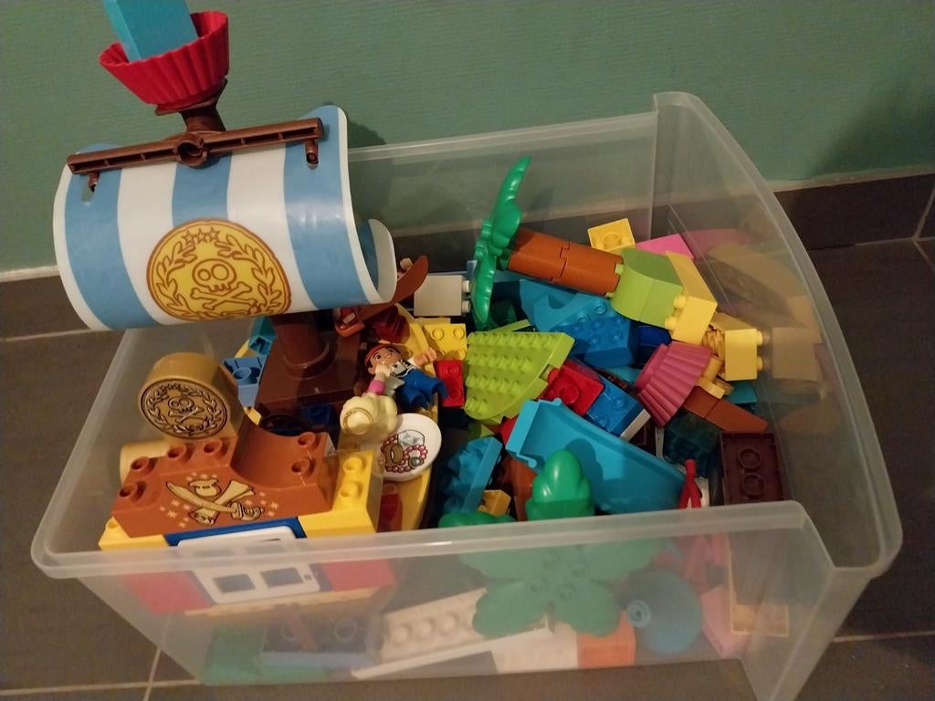 Bak met veel Duplo, Ophalen of Verzenden, Duplo