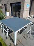 Tuintafel te koop, Tuin en Terras, Tuintafels, Ophalen, Zo goed als nieuw, Vierkant, Aluminium
