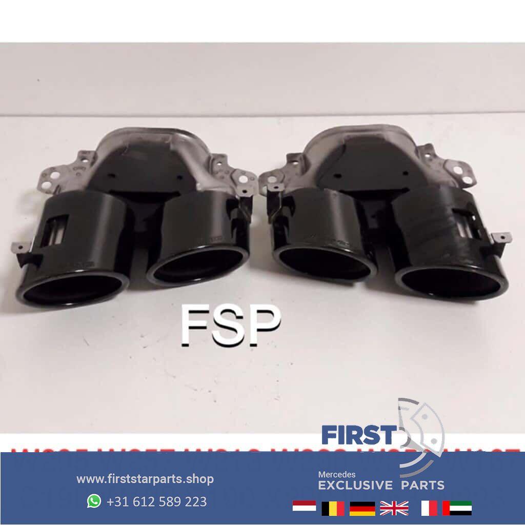 FACELIFT 43 AMG UITLAAT SIERSTUKKEN SET ZWART C43 E43 GLC43, Utilisé, -, -, Enlèvement ou Envoi