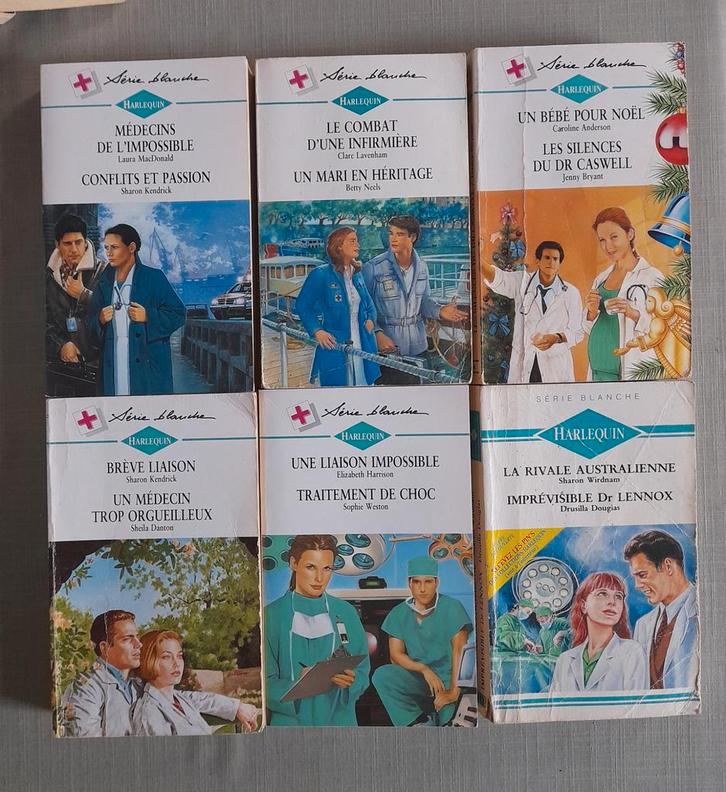Lot de 6 Harlequin double Série Blanche = 12 romans, Boeken, Romans, Ophalen of Verzenden