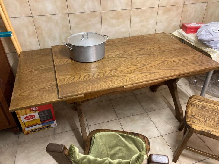 Eettafel met stoelen, Huis en Inrichting, Tafels | Eettafels, Zo goed als nieuw, 100 tot 150 cm, 150 tot 200 cm, Vijf personen of meer