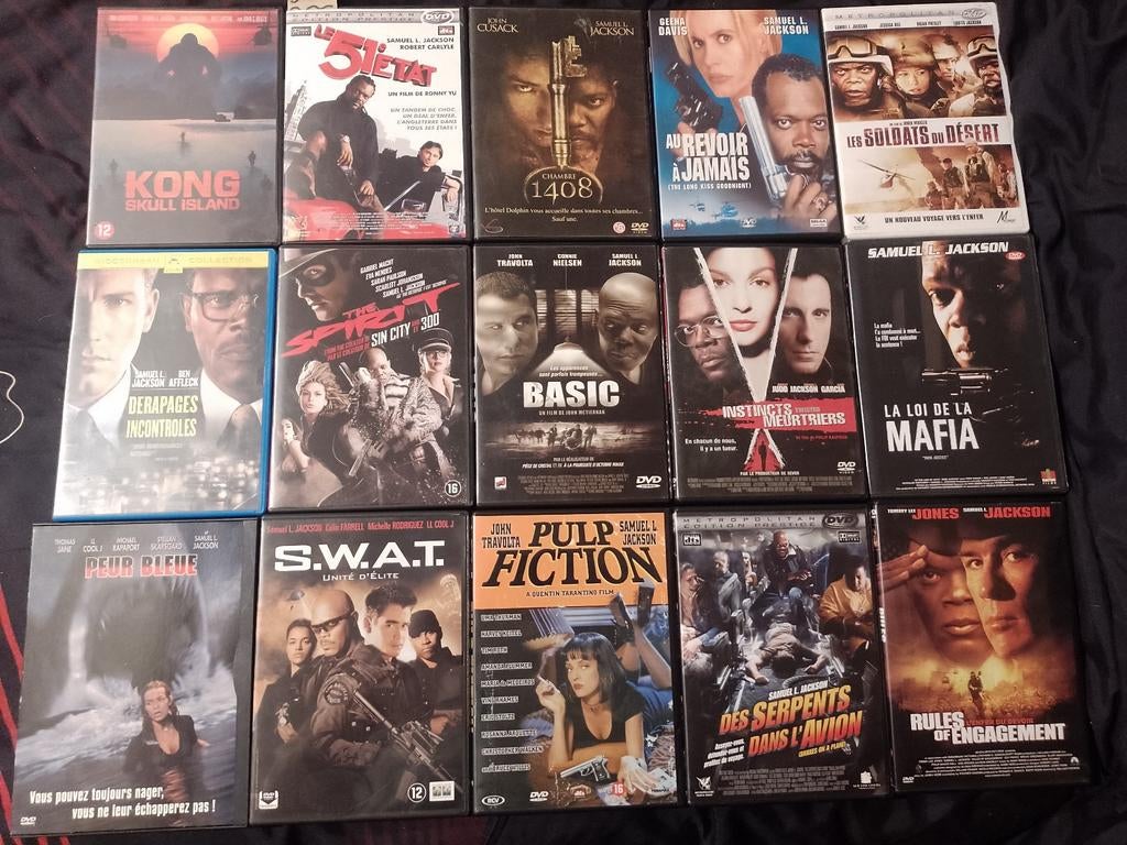 A vendre en DVD 15 films Samuel L.Jackson, À partir de 9 ans, Enlèvement ou Envoi, Comme neuf, Action