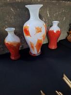 rare de vases en verre opalin blanc soufflé chinoise, Antiquités & Art