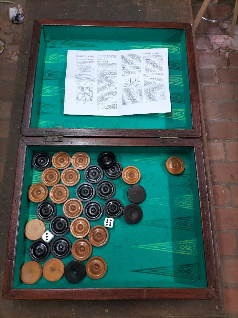 Jeu de backgammon vintage, Antiquités & Art, Enlèvement ou Envoi