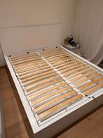 Lit double Ikea 160x200, Enlèvement, Utilisé, 200 cm, Blanc