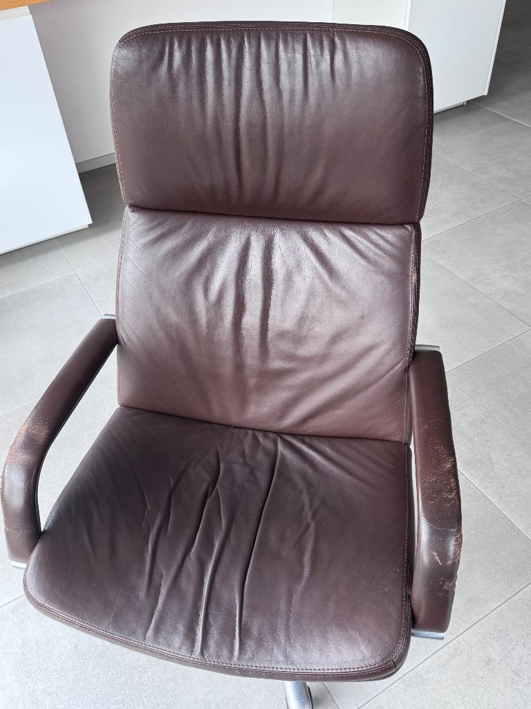 Vintage Artifort bureaustoel, Ophalen, Gebruikt, Bruin, Bureaustoel