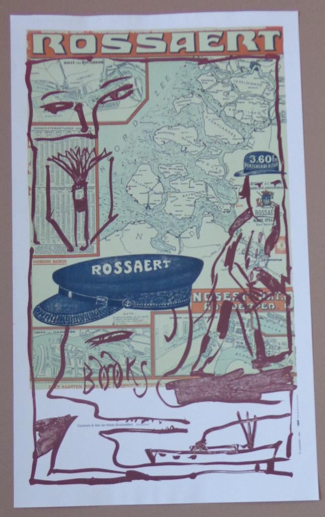 PIERRE ALECHINSKY / ROSSAERT / LITHO-AFFICHE / 93x56cm 2003, Ophalen of Verzenden