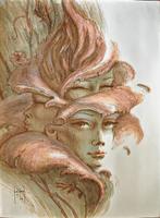 4 Lithographies de SAINT-GENIE -Allégories de la nature, Enlèvement ou Envoi