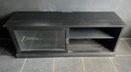 Kwalitatieve zwarte tv-kast met glazen schuifdeuren, 25 à 50 cm, Moins de 100 cm, 150 à 200 cm, Enlèvement