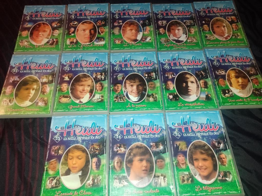 A vendre lot de 13 DVD de la série Heidi, Tous les âges, Enlèvement ou Envoi, Comme neuf, Action et Aventure