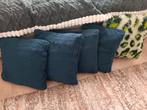 5 zachte sierkussens, Maison & Meubles, Accessoires pour la Maison | Coussins, Enlèvement ou Envoi, Comme neuf, Bleu, Carré