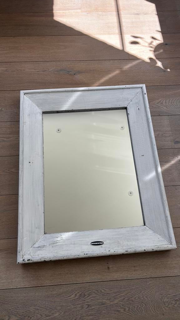 Houten spiegel 80cm op 63cm, Ophalen, Gebruikt