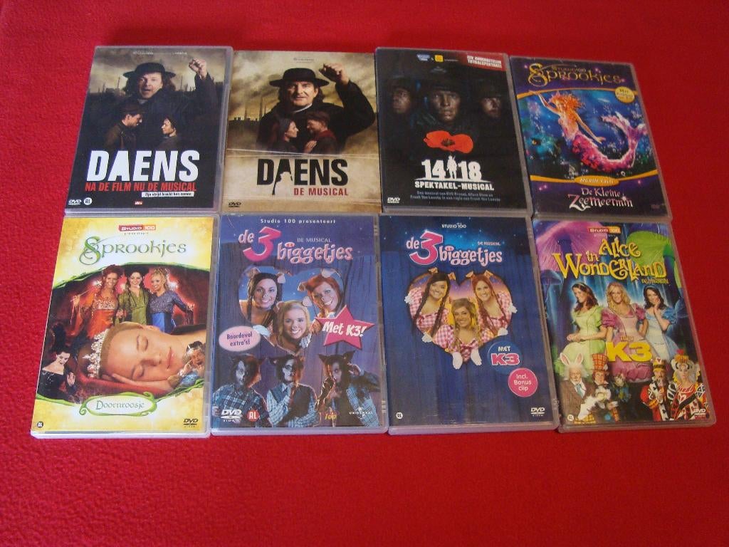 16 dvd's studio 100 musicals, Cd's en Dvd's, Dvd's | Kinderen en Jeugd, Ophalen of Verzenden