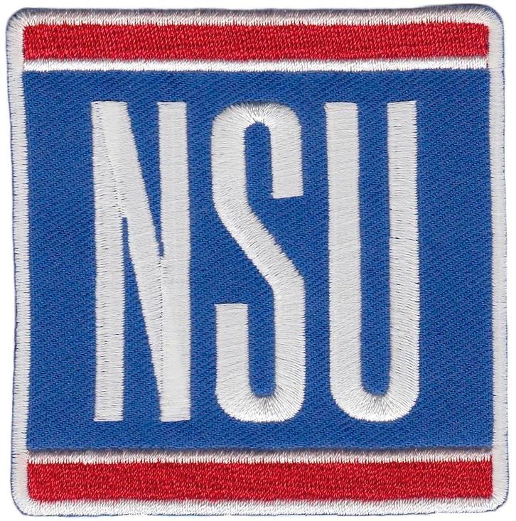 NSU Auto stoffen opstrijk patch embleem, Verzamelen, Automerken, Motoren en Formule 1, Nieuw, Verzenden