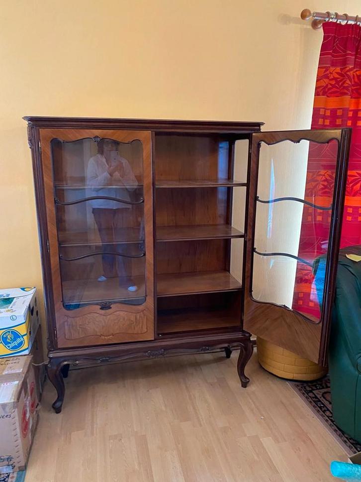 Vitrine en bois massif, style ancien, Huis en Inrichting, Kasten | Vitrinekasten, Ophalen