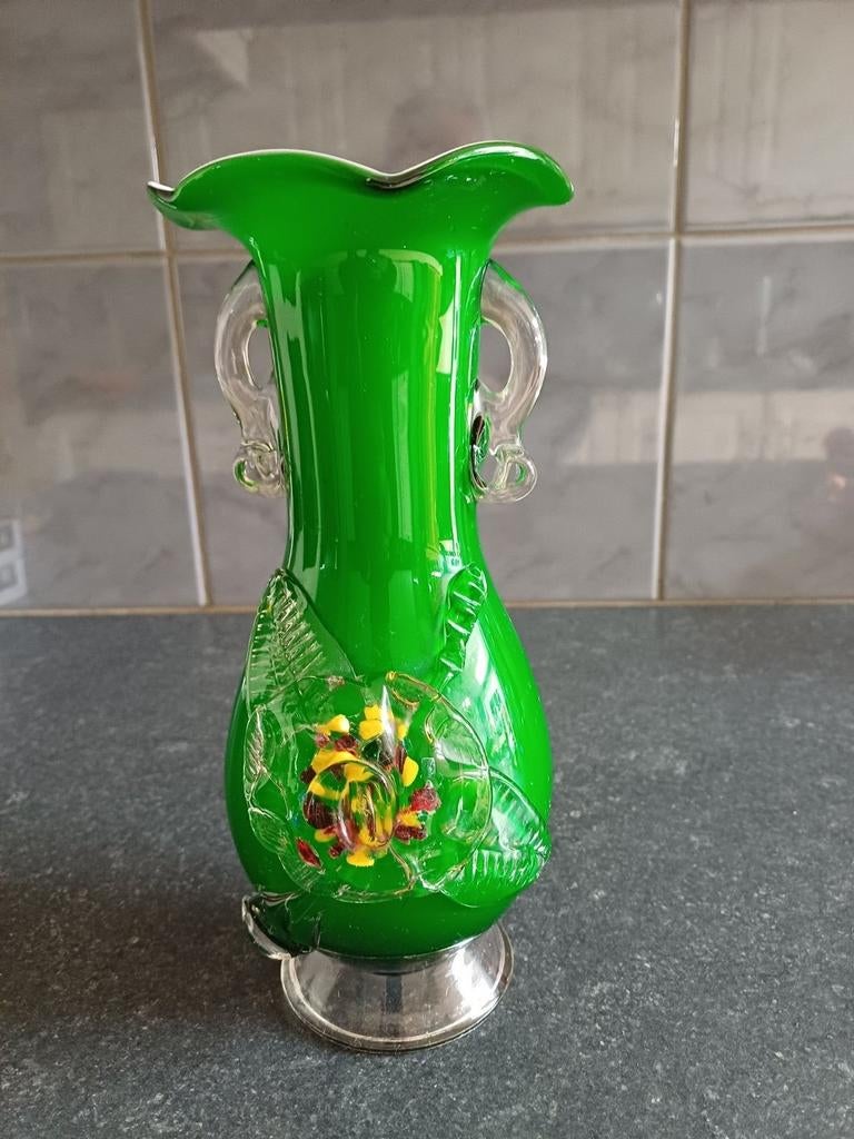 Mooie  vaasje murano H20 cm nieuw staat, Ophalen