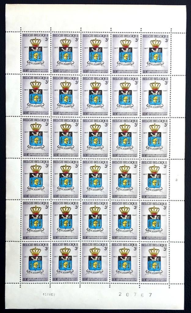 1967 Feuille Universiteit Gent MNH **, Verzenden, Orginele gom, Postfris, Postfris