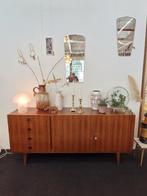 Vintage sideboard / dressoir teak zwarte greepjes, Ophalen, Gebruikt, Vintage
