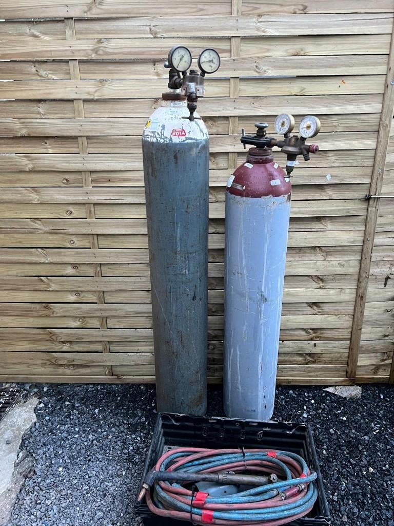 strobeek Professionele snijbrander met bijn vol fles Slangen, Ophalen, Zo goed als nieuw, 250 ampère, CO2