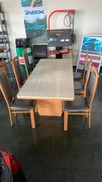 Marmer eettafel met 6 stoelen, Huis en Inrichting, Tafels | Eettafels, Ophalen, Gebruikt, Overige materialen, 100 tot 150 cm