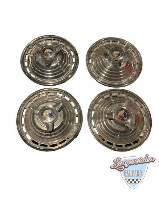 Ford Mustang 64-68 chrome wieldoppen 4 stuks, Auto diversen, Wieldoppen, Gebruikt, Ophalen of Verzenden