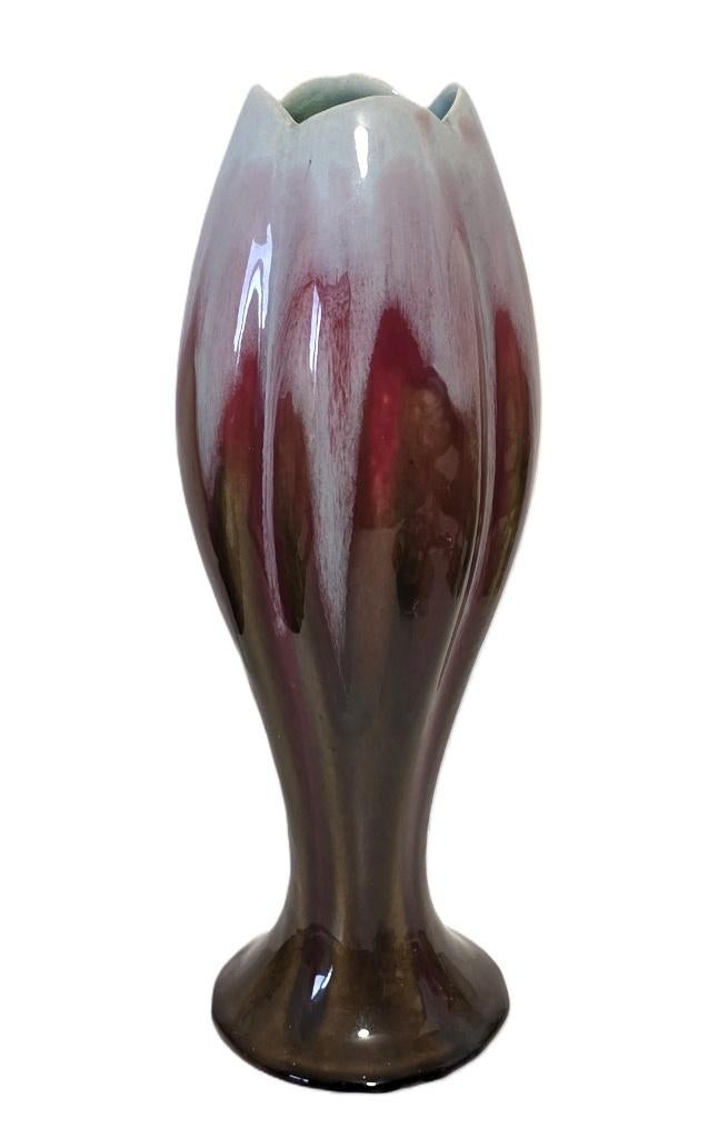 Grote antieke tulpenvaas in keramiek., Ophalen of Verzenden