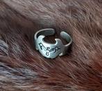 Herenring gothic tribal draak, Bijoux, Sacs & Beauté, Bagues, Neuf, Fer ou Acier, Homme, Argent