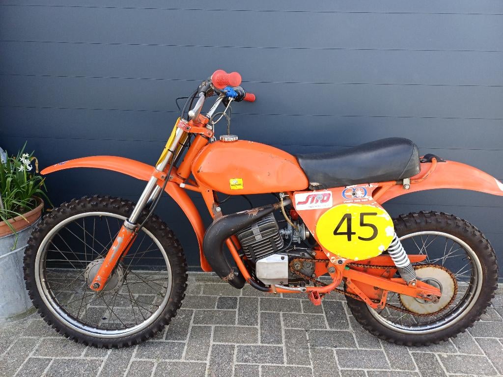 Italiaans Franco Morini 50 cc oldtimer  tweetakt crossertje, Autres marques, 4 vitesses, Enlèvement, Utilisé