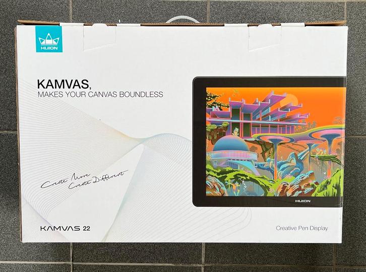 Tablette graphique écran HUION Kamvas 22 (GS2201) – 21,5", Computers en Software, Tekentablets, Zo goed als nieuw, Bedraad, Ophalen of Verzenden