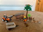Playmobil Houthakker met tractor (doos + boekje) 4-10 jaar, Ophalen of Verzenden, Zo goed als nieuw